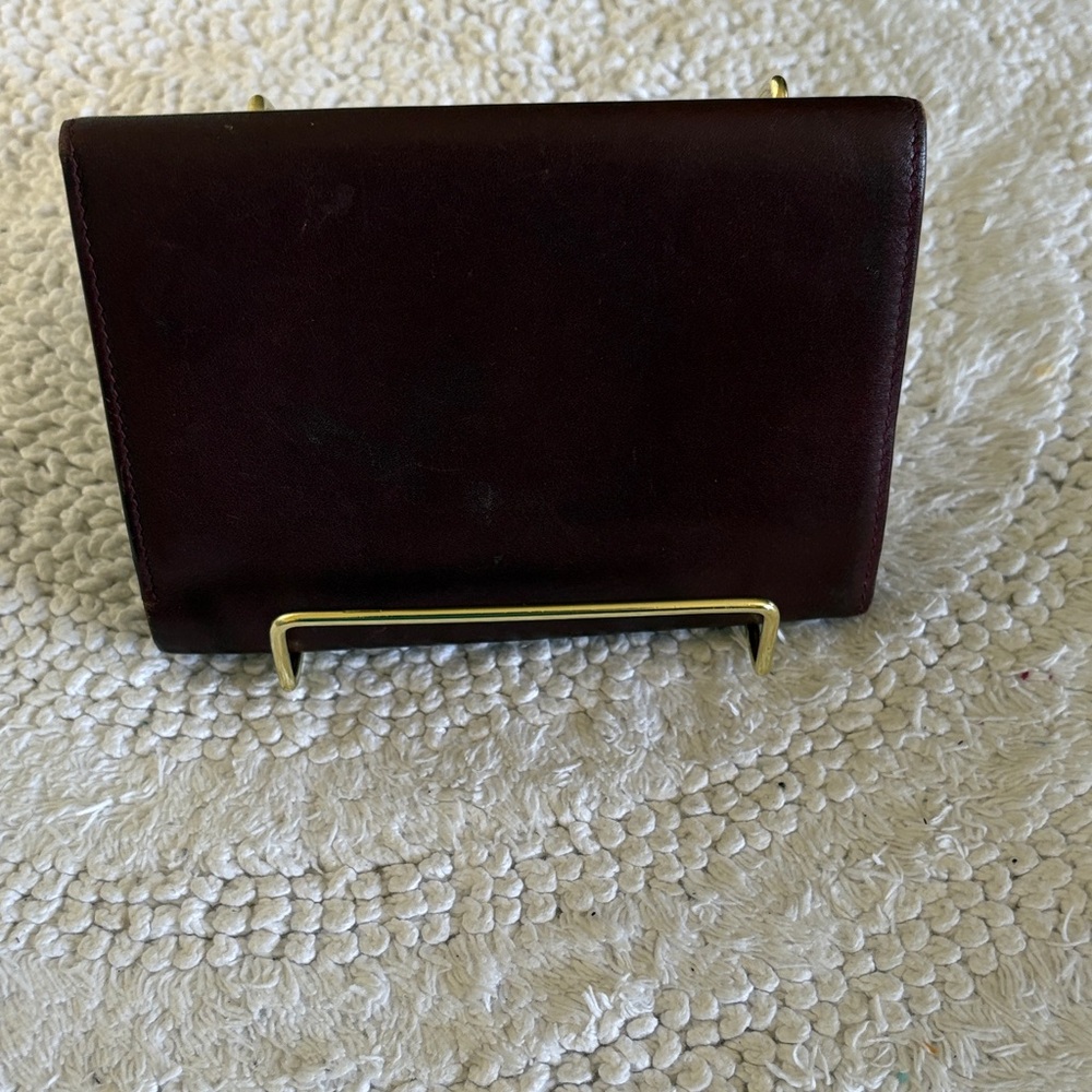 Cartier Burgundy Leather Wallet - Picture 11 of 12